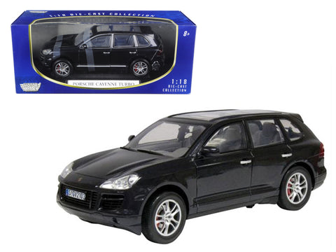 2008 Porsche Cayenne Turbo Metallic Black 1/18 Diecast Model Car by Motormax