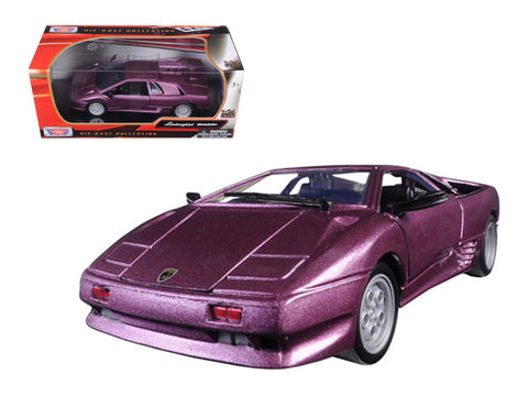 Lamborghini Diablo Purple 1/24 Diecast Model Car by Motormax