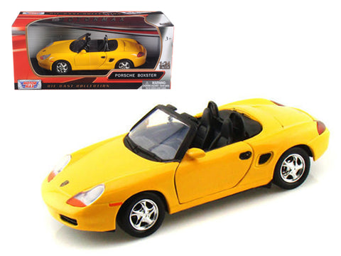 Porsche Boxster Yellow 1/24 Diecast Car Model by Motormax