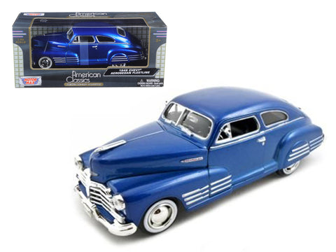 1948 Chevy Aerosedan Fleetline Blue 1/24 Diecast Model Car by Motormax