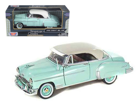 1950 Chevrolet Bel Air Green 1/24 Diecast Model Car by Motormax
