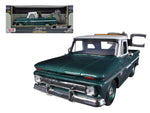 1966 Chevrolet C-10 Fleetside Tow Truck Metallic Green with White Top 1/24 Diecast Model Car by Motormax