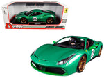 Ferrari 488 GTB 70th Anniversary \"The Green Jewel\" 1/18 Diecast Model Car by Bburago