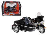 1998 Harley Davidson FLHT Electra Glide Standard with Side Car Black 1/18 Diecast Motorcycle Model by Maisto