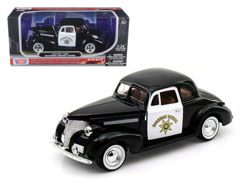 1939 Chevrolet Coupe California Highway Patrol CHP 1/24 Diecast Car Model by Motormax