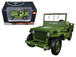 US Army WWII Jeep Vehicle Green 1/18 Diecast Model Car by American Diorama