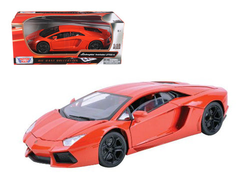 Lamborghini Aventador LP700-4 Orange 1/18 Diecast Model Car by Motormax
