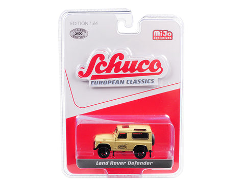 Land Rover Defender \"Camel\" Brown \"European Classics\" Series Limited Edition to 2,400 pieces Worldwide 1/64 Diecast Model Car by Schuco