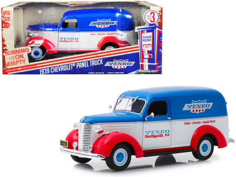 1939 Chevrolet Panel Truck \"Yenko Sales and Service\" \"Running on Empty\" Series 3 1/24 Diecast Model Car by Greenlight