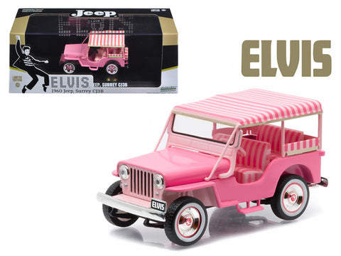 1960 Jeep Surrey CJ3B \"Pink Jeep\" Elvis Presley (1935-1977) 1/43 Diecast Model Car  by Greenlight