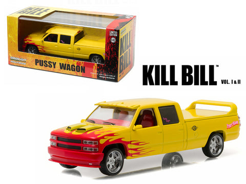 1997 Chevrolet Silverado Custom Crew Cab \"Pussy Wagon\" Pickup Truck \"Kill Bill Vol. 1 & 2\" Movie 1/43 Diecast Model Car by Greenlight