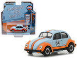 1966 Volkswagen Beetle #54 \"Gulf Oil\" Light Blue and Orange \"Running on Empty\" Release 1 1/43 Diecast Model Car by Greenlight