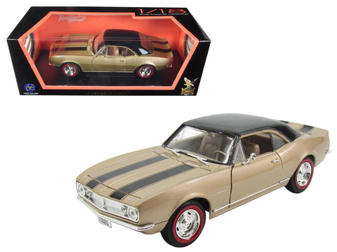 1967 Chevrolet Camaro Z/28 Gold with Black Stripes 1/18 Diecast Model Car  by Road Signature