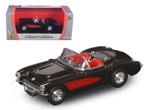 1957 Chevrolet Corvette Black 1/43 Diecast Model Car by Road Signature