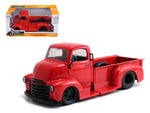 1952 Chevrolet COE Pickup Truck Red with Black Wheels 1/24 Diecast Model by Jada