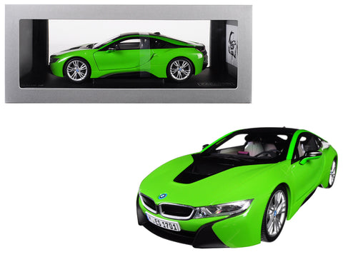 BMW i8 Java Green with Black Top 1/18 Diecast Model Car by Paragon
