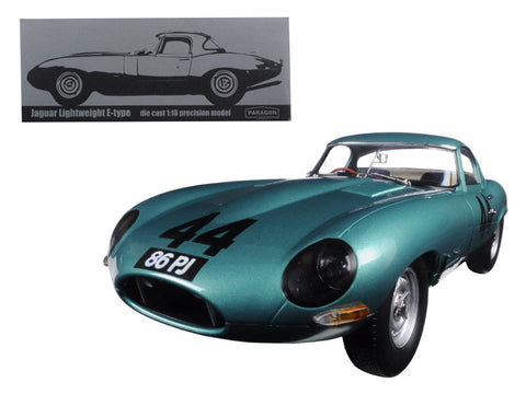 1963 Jaguar Lightweight E-Type #44 \"Arkins 86 PJ\" 1/18 Diecast Model Car by Paragon