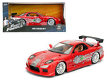 Dom\'s Mazda RX-7 Red \"Fast and Furious\" Movie 1/24 Diecast Model Car by Jada