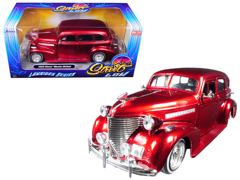 1939 Chevrolet Maser Deluxe Red \"Lowrider Series\" Street Low 1/24 Diecast Model Car by Jada