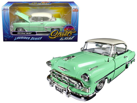 1953 Chevrolet Bel Air Light Green \"Lowrider Series\" Street Low 1/24 Diecast Model Car by Jada