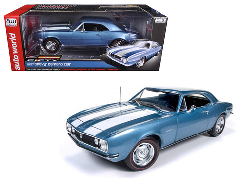 1967 Chevrolet Camaro Z/28 50th Anniversary Nantucket Blue Limited Edition to 1002pcs 1/18 Diecast Model Car  by Autoworld