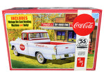 Skill 3 Model Kit 1955 Chevrolet Cameo Pickup Truck \"Coca-Cola\" with Vintage Vending Machine and Dolly 1/25 Scale Model by AMT