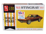 Skill 2 Model Kit 1963 Chevrolet Corvette Stingray Hardtop 1/32 Scale Model by AMT
