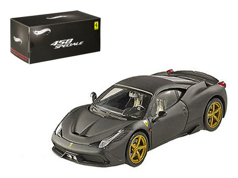 Ferrari 458 Italia Speciale Matt Black Elite Edition 1/43 Diecast Model Car by Hotwheels
