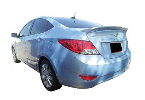 PAINTED TO MATCH FLUSH MOUNT SPOILER FOR A HYUNDAI ACCENT 2012-2018