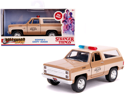 Hopper\'s Chevrolet Blazer \"Hawkins Police Dept.\" \"Stranger Things\" (2016) TV Series \"Hollywood Rides\" 1/32 Diecast Model Car by Jada