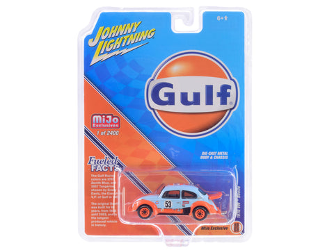 1970 Volkswagen Beetle Racing #53 \"Gulf Oil\" Limited Edition to 2,400 pieces Worldwide 1/64 Diecast Model Car by Johnny Lightning