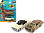 1965 Chevrolet Chevelle Z16 Crocus Yellow Unrestored Version and Restored Version 2 piece Set \"Muscle Car & Corvette Nationals\" (MCACN) \"Barn Finds\" Limited Edition to 2,244 pieces Worldw