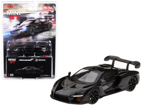 McLaren Senna Onyx Black Limited Edition to 3,600 pieces Worldwide 1/64 Diecast Model Car by True Scale Miniatures