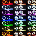 BLACK 7" Headlight LED RGB Halo Projector Angel Eye DRL for Jeep Wrangler JK TJ CJ (JL NEEDS BRACKETS)