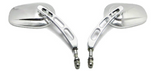 Chrome or Black Rearview Mirrors Hollow Stem For Harley Touring Glide Cruiser Fatboy Dyna