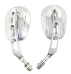 Chrome or Black Rearview Mirrors Hollow Stem For Harley Touring Glide Cruiser Fatboy Dyna