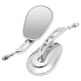 Chrome or Black Rearview Mirrors Hollow Stem For Harley Touring Glide Cruiser Fatboy Dyna