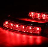 Chrome / Red Saddlebag Lights LED For Harley