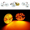 $49 2x FLAT DUAL AMBER / WHITE FRONT TURN SIGNAL LED FOR HARLEY FLAT OR 2x RED REAR INSERTS SET