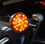 $49 2x FLAT DUAL AMBER / WHITE FRONT TURN SIGNAL LED FOR HARLEY FLAT OR 2x RED REAR INSERTS SET