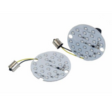 $49 2x FLAT DUAL AMBER / WHITE FRONT TURN SIGNAL LED FOR HARLEY FLAT OR 2x RED REAR INSERTS SET