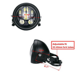 5.75" LED Headlight with Shell Bucket for Honda Shadow Aero Phantom VLX 600 750 VT 1100 Suzuki
