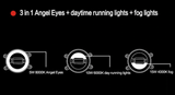 3 in 1 LED Daytime Running Light Foglight For Ford Mustang