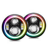 RGB Halo LED Jeep Headlights
