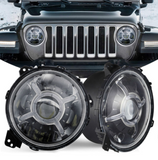 Jeep JL JT Headlights 9 inch Led Headlight with Day Time 9" Running Light Low Beam and High Beam for 2018 2019 2020