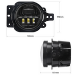 Newest LED Fog Lights With Adapter Ring For Jeep Wrangler JL Jeep Gladiator 2018-2020