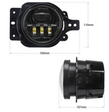 Newest LED Fog Lights With Adapter Ring For Jeep Wrangler JL Jeep Gladiator 2018-2020