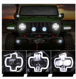 Newest 9" Round LED Halo Headlight With DRL & 4 Inch 30W LED Fog Lights For 2018-2020 Jeep Wrangler JL Sport & Jeep Gladiator JT Sport/Sport S