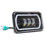 Jeep Truck Offroad 4"X6" Square High/Low Beam LED Headlight White DRL Waterproof