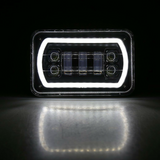 Jeep Truck Offroad 4"X6" Square High/Low Beam LED Headlight White DRL Waterproof